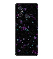 Xiaomi Redmi 12c Kılıf Resimli Desenli Silikon Platinium Series Galaxy Yunus Göz 1860