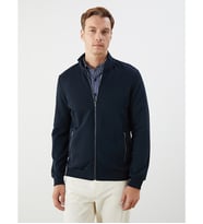 LCWAIKIKI Classic Lacivert Dik Yaka Uzun Kollu Erkek Fermuarlı Sweatshirt