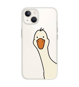 Iphone 14 Uyumlu Sevimli Ördek Desenli Şeffaf Telefon Kılıfı