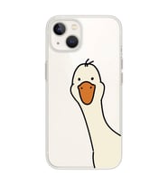 Iphone 14 Uyumlu Sevimli Ördek Desenli Şeffaf Telefon Kılıfı