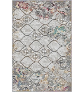 Eliana Home Baskılı, Yıkanabilir Kaymaz Taban Salon Halısı LNA1346-HT296 100x150 cm (Gri)