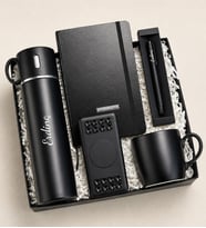 Kişiye Özel Bardaklı Çelik Termos & Kalem & Defter & Powerbank & Kupa Hediye Seti