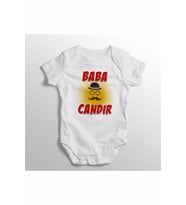 Baba Candır Yazısı Baskılı Bebek Zıbını