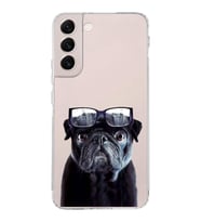 PrintiFy Samsung Galaxy S22 Plus ile Uyumlu 1mm Slim Fit Köpek 3 050f Baskılı Şeffaf  Kılıf