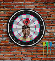 BK Gift Kişiye Özel Fotoğraflı Eğlenceli 40cm Dart Oyun Seti Model 3