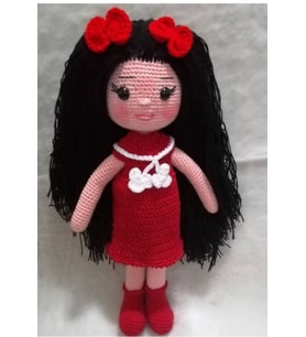 Süslü Bebek Amigurumi Organik Oyuncak