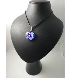 CAM HARF KOLYE – HANDMADE EL YAPIMI MURANO– (N) HARFİ MODELİ