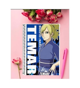 Temari Anime Defter 1 Adet Özel Tasarım A4 Boyutu Telli Kareli Defter 21*29 Cm