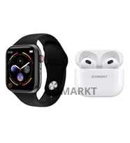 Smartwatch 7 Series Akıllı Saat (Çift Tuş Aktif) ve Inpods 3.Nesil Bluetooth Kulaklık (Siyah)