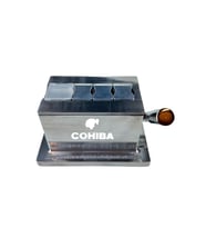 Cohiba Gümüş Masa Tipi 4 Fonksiyonlu Metal Puro Makası Kesici - TR8729