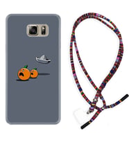 Samsung S7 Edge S20 Fe Plus Ultra S21 S22 Kılıf Boyun Asklı Rasta Silikon Orange Escape 1374