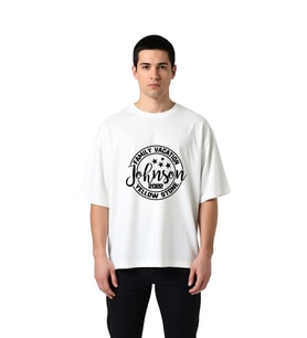 Erkek Oversize Tişört Aile Tatili Anısı Baskılı Retro Vintage Stil Kişiselleştirilebilir Tasarım