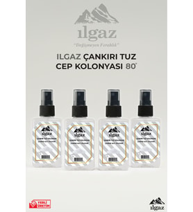 Ilgaz Çankırı Tuz Sprey Kolonya Cep Boy Elegance Series 4'lü Eko Paket - 4x50 ml
