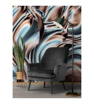 Dreamwall 3D Renk Dalga Desenli Isı Ve Ses Yalıtımlı Sağlıklı Tekstil Duvar Kağıdı (Çok Renkli)