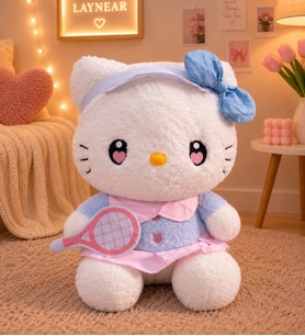 Hello Kitty Sevimli Tenis Kostumlü Peluş Büyük Boy 45 Cm