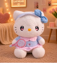 Hello Kitty Sevimli Tenis Kostumlü Peluş Büyük Boy 45 Cm