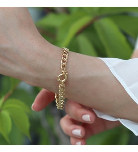 Gurmet Modeli Gold Kaplama Hallow Bileklik