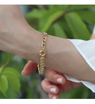Gurmet Modeli Gold Kaplama Hallow Bileklik