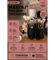 Şık ve kullanışlı Fiyonk Tasarımlı Makyaj Fırçalık Organizer