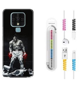 Tecno Camon 16 18P Pova 3 Pova Neo Kılıf Kablo Koruma Spiral Silikon Moon Baloon 1369