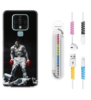 Tecno Camon 16 18P Pova 3 Pova Neo Kılıf Kablo Koruma Spiral Silikon Moon Baloon 1369