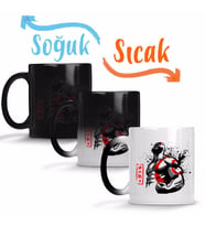 God of War Silhouette Sihirli Kupa Bardak Porselen