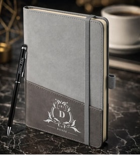 BK Gift Kişiye Özel Gri Termo Deri Defter ve Touchpen Kalem Seti -8,  Kurumsal ve Özel Hediye, Yeni İş Hediyesi