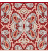 Mandala Desen İtalyan Şifon Seri Eşarp Eşarp Askısı İle Birlikte 140x140 cm Kırm