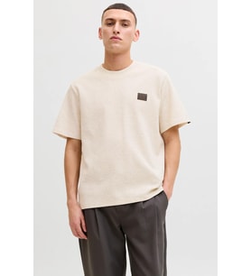 Jack & Jones JJDAYTONA Erkek Tişört Bisiklet Yaka Kısa Kollu (Bej)