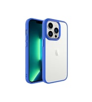Apple iPhone 14 Pro Max Uyumlu Kılıf Zore Krom Kapak (Lacivert)