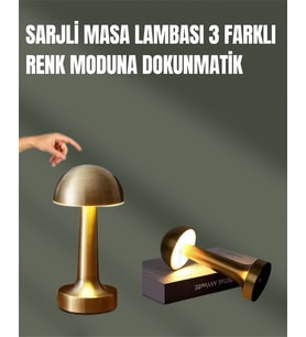%100 Kademeli Ayarlanabilir Işık – USB Şarjlı Masa Lambası