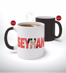 BK Gift Kişiye Özel İsimli Fotoğraflı Sihirli Kupa Bardak-3