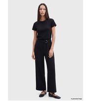 LCW EVERYDAY Siyah Beli Kemerli Pileli Kadın Krep Pantolon