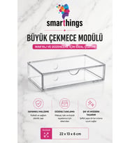 Şeffaf Çok Bölmeli Makyaj ve Takı Düzenleyici Organizer 22x13x6 cm