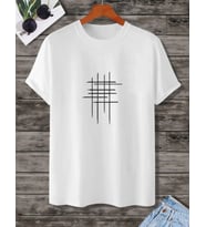 Kadın Baskılı Oversize kısa kol T-Shirt - Beyaz
