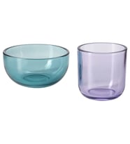 Tealight Mumluk, Mavi-Lila, 2 adet