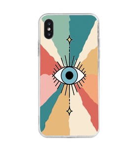 Iphone X ve XS Uyumlu Göz Tasarımlı Şeffaf Telefon Kılıfı