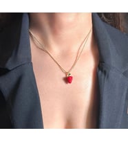 gold renk 45 cm zincir çilek kolye