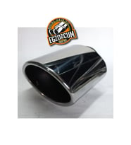 60 mm Tekli Krom oval yassı kesik  sessiz egzoz ucu eksoz 1 adet--EGZOZCUM