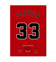 Scottie Pippen Forma Kanvas Tablo 40x55cm NBA Chicago Bulls Jersey