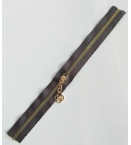 Angel Çanta Aksesuar Başlıklı Fermuar 40 Cm Light Gold Metal Koyu Vizon