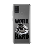 Samsung Galaxy A21S Uyumlu Arnold Fitness Tasarımlı Şeffaf Telefon Kılıfı