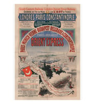 Orient Express - Tren Seyahat Baskısı Tablo Ahşap Poster Dekoratif