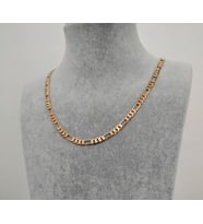 unisex rodyum kaplama desenli zincir kolye
