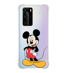 Huawei P40 Pro  Köşe Korumalı Antişok Kapak Mickey Mouse Tasarımlı Şeffaf  Kılıf