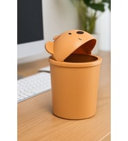 Sevimli Ayıcıklı Masa Üstü Mini Çöp Kutusu 1 Litre