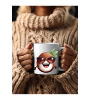 Meyve Emoji Şeklinde 3 Boyutlu Tasarım Seramik Kupa Mug - Hediyelik Kupa Bardak (01)