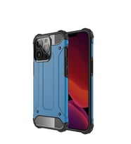 iPhone 13 Pro Max Kılıf Armor Hybrid Zırh Silikon (Mavi)