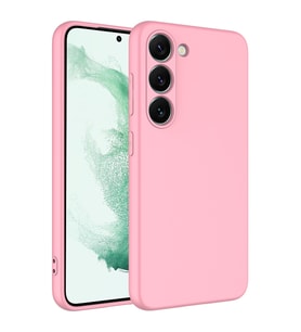Vendas Samsung S23 Uyumlu W-Lansman Serisi Yumuşak Dokulu Kadife Iç Tasarımlı Lansman Kılıf (Pembe)