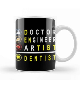 Doctor Engineer Artist Dentist 026 Kupa Bardak Porselen